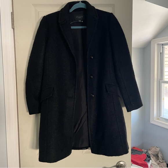 Ann Taylor Petite XS Black Wool Coat - Picture 2 of 8